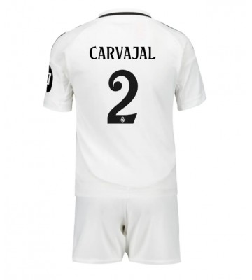 Real Madrid Daniel Carvajal #2 Primera Equipación Niños 2024-25 Manga Corta (+ Pantalones cortos)